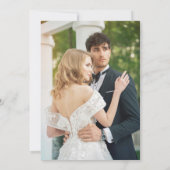 Modern Minimalist Photo Wedding Save the Date セーブザデート (裏面)