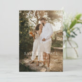 Modern Minimalist Photo Wedding Save the Date セーブザデート (スタンド正面)