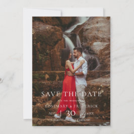 Modern Minimalist Photo Wedding Save the Date セーブザデート