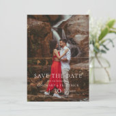 Modern Minimalist Photo Wedding Save the Date セーブザデート (スタンド正面)