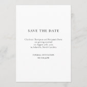 Modern Minimalist Photo Wedding Save the Date セーブザデート (裏面)