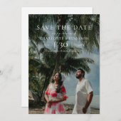 Modern Minimalist Photo Wedding Save the Date セーブザデート (正面/裏面)