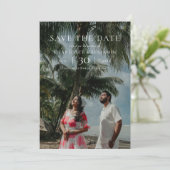 Modern Minimalist Photo Wedding Save the Date セーブザデート (スタンド正面)