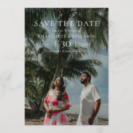Modern Minimalist Photo Wedding Save the Date セーブザデート
