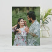 Modern Minimalist Photo Wedding Save the Date セーブザデート (スタンド正面)