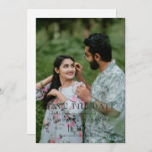 Modern Minimalist Photo Wedding Save the Date セーブザデート (正面/裏面)