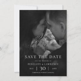 Modern Minimalist Photo Wedding Save the Date セーブザデート