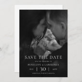 Modern Minimalist Photo Wedding Save the Date セーブザデート (正面/裏面)
