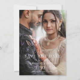 Modern Minimalist Photo Wedding Save the Date セーブザデート