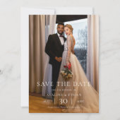 Modern Minimalist Photo Wedding Save the Date セーブザデート (正面)