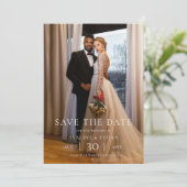 Modern Minimalist Photo Wedding Save the Date セーブザデート (スタンド正面)