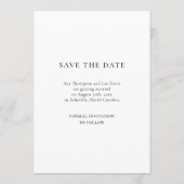 Modern Minimalist Photo Wedding Save the Date セーブザデート (裏面)