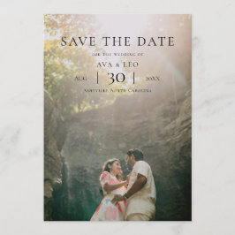 Modern Minimalist Photo Wedding Save the Date セーブザデート