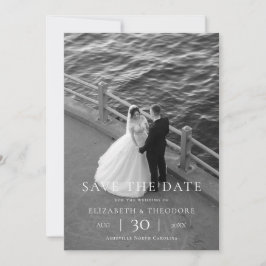 Modern Minimalist Photo Wedding Save the Date セーブザデート