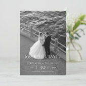 Modern Minimalist Photo Wedding Save the Date セーブザデート (スタンド正面)