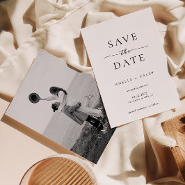 Modern Minimalist Photo Wedding Save the Date セーブザデート