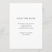 Modern Minimalist Photo Wedding Save the Date セーブザデート (裏面)