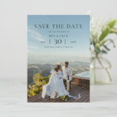 Modern Minimalist Photo Wedding Save the Date セーブザデート (スタンド正面)
