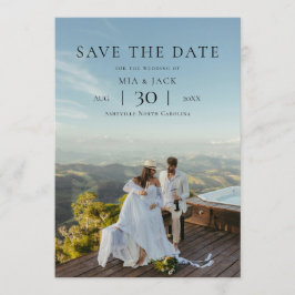 Modern Minimalist Photo Wedding Save the Date セーブザデート
