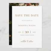 Modern Minimalist Photo Wedding Save the Date セーブザデート (正面/裏面)