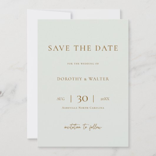 Modern Minimalist Photo Wedding Save the Date セーブザデート (正面)