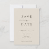 Modern Minimalist Photo Wedding Save the Date セーブザデート (正面)