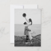 Modern Minimalist Photo Wedding Save the Date セーブザデート (裏面)