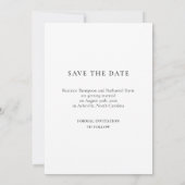 Modern Minimalist Photo Wedding Save the Date セーブザデート (裏面)