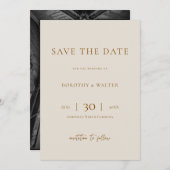 Modern Minimalist Photo Wedding Save the Date セーブザデート (正面/裏面)