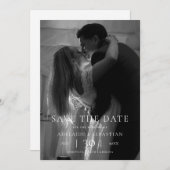 Modern Minimalist Photo Wedding Save the Date セーブザデート (正面/裏面)