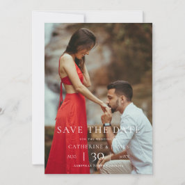 Modern Minimalist Photo Wedding Save the Date セーブザデート