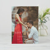 Modern Minimalist Photo Wedding Save the Date セーブザデート (スタンド正面)