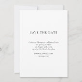 Modern Minimalist Photo Wedding Save the Date セーブザデート (裏面)
