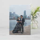 Modern Minimalist Photo Wedding Save the Date セーブザデート (スタンド正面)