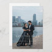 Modern Minimalist Photo Wedding Save the Date セーブザデート (正面/裏面)