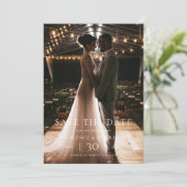 Modern Minimalist Photo Wedding Save the Date セーブザデート (スタンド正面)