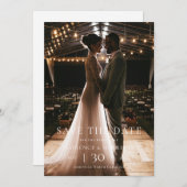 Modern Minimalist Photo Wedding Save the Date セーブザデート (正面/裏面)