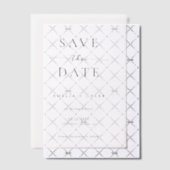 Modern Minimalist Photo Wedding Save the Date ベラム紙招待状 (オフセット (招待状))