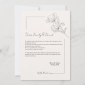 Modern Minimalist Photo Wedding Thank You Card サンキューカード (裏面)