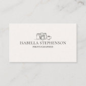 Modern Minimalist Photography Hand Drawn Camera 名刺 (正面)