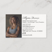 Modern Minimalist Photos Personal Trainer & Coach 名刺 (裏面)