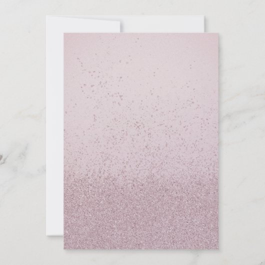 Modern Minimalist Pink and Gold Wedding Invitation 招待状 (裏面)