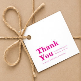 Modern Minimalist Pink Birthday  フェイバータグ