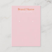 Modern Minimalist Pink Orange Jewelry Display Card 名刺 (正面)