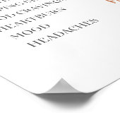 Modern Minimalist Pink Peach and Mint Pumpkin ポスター (角)