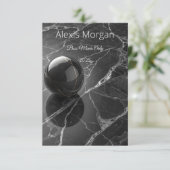 Modern Minimalist Pink-Purple Border Template カード (スタンド正面)