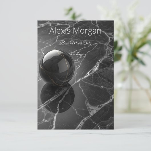 Modern Minimalist Pink-Purple Border Template カード (スタンド正面)