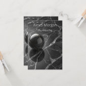 Modern Minimalist Pink-Purple Border Template カード (正面/裏面インサイチュ)