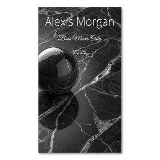 Modern Minimalist Pink-Purple Border Template マグネット名刺