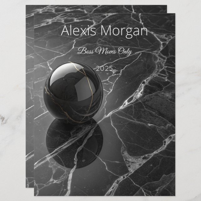 Modern Minimalist Pink-Purple Border Template レターヘッド (正面/裏面)